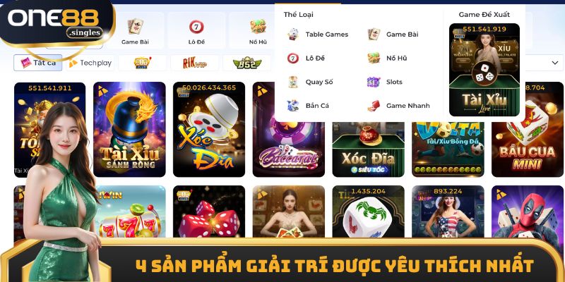 4 sản phẩm giải trí được yêu thích nhất nền tảng